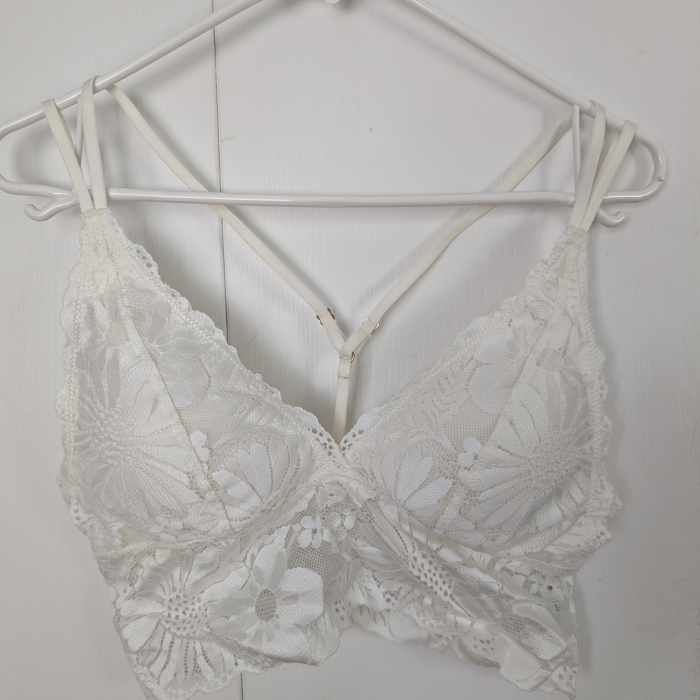 Aerie Strappy Longline Lace Bralette